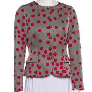 Moschino Jacket Cheap and Chic Red Polka Dot Blazer Size Medium